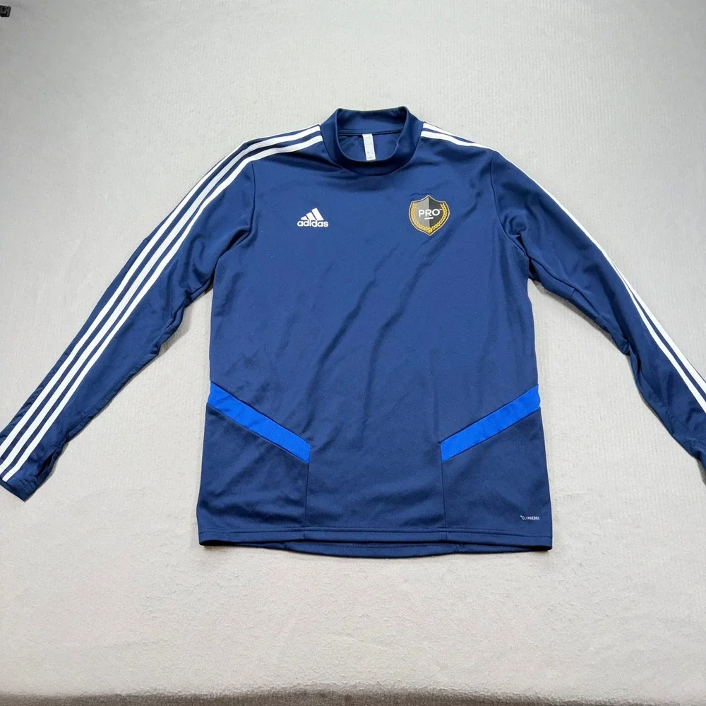 Adidas Training Top Mens Large Blue Climacool PRO Soccer Referee Pullover